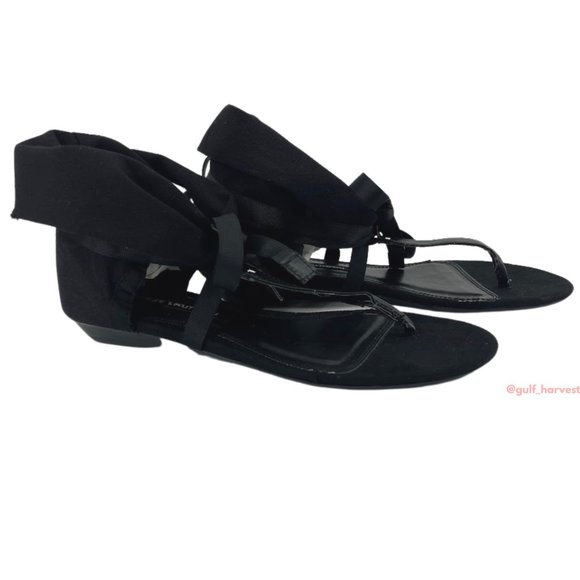 Chinese Laundry Women's Black Twill Sudoku Low Wedge Thong Sandal, Choose Size - Picture 3 of 14